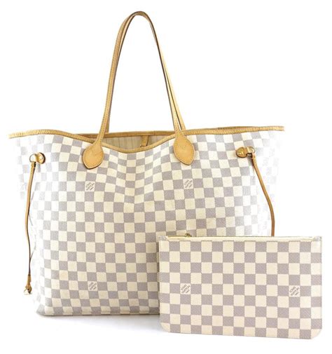 louis vuitton white and grey bag|Louis Vuitton white bag inside.